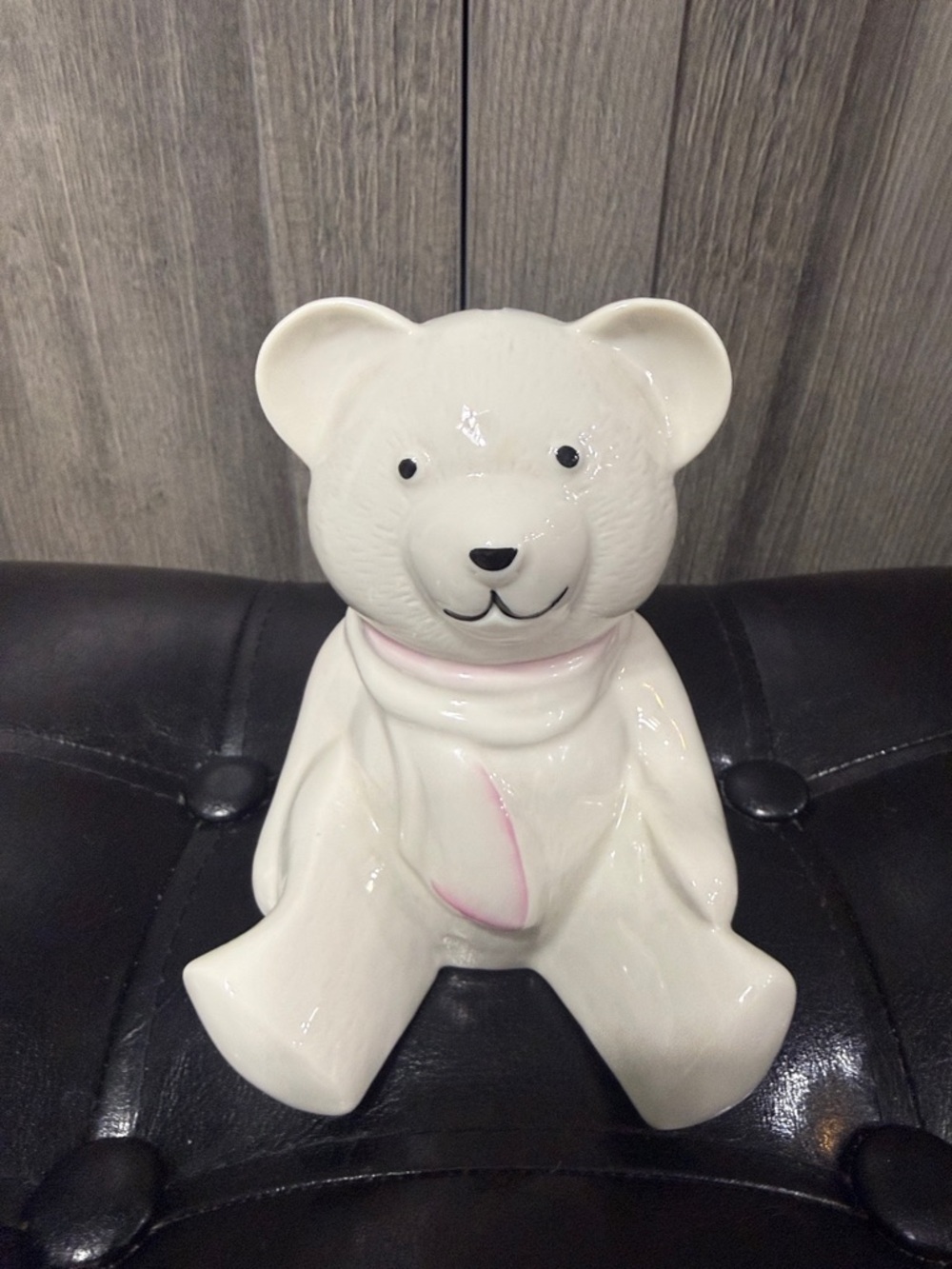 Vintage Donegal Parian Bear Piggy Bank Fine China Antique Figurine